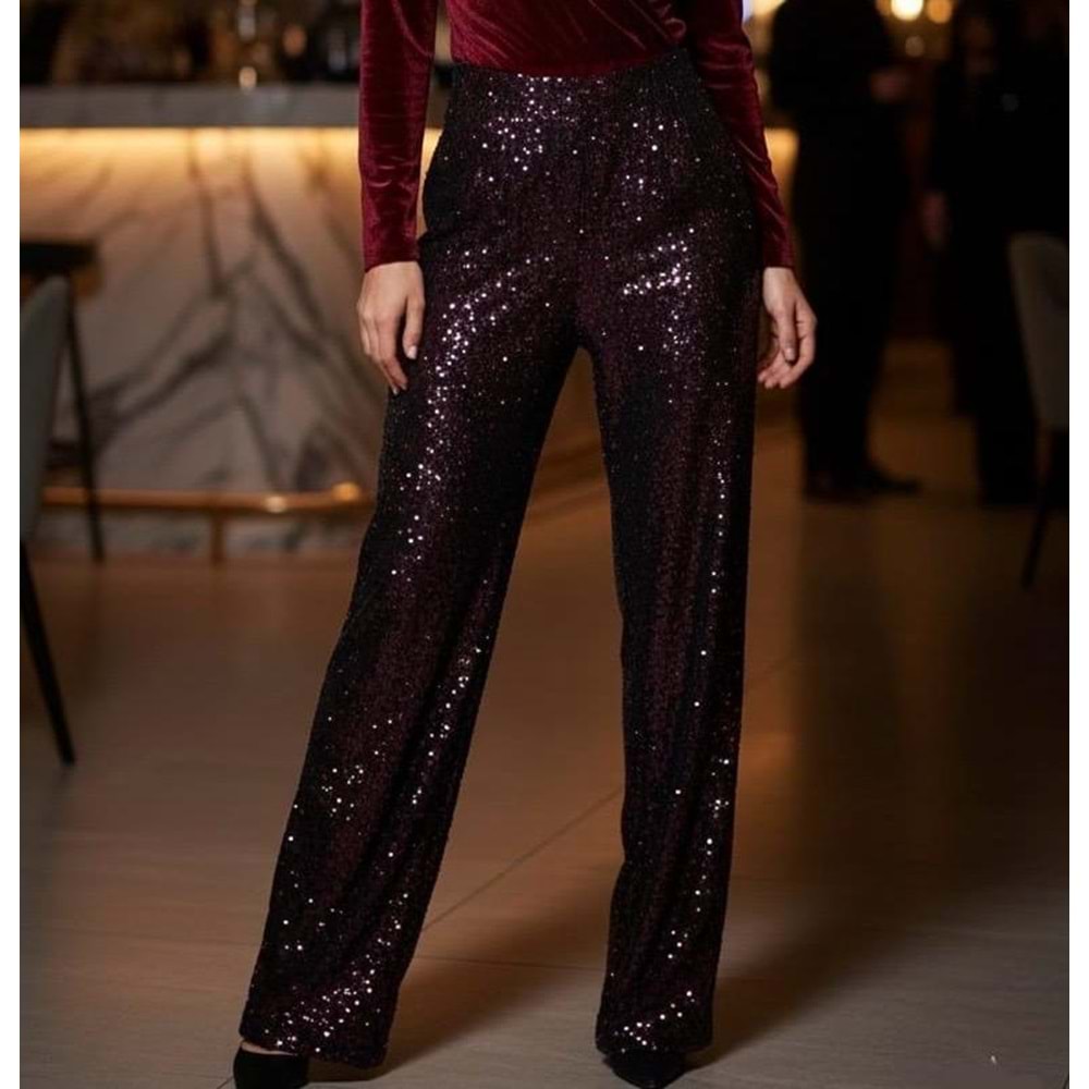 Pullu Payetli Salaş Pantolon