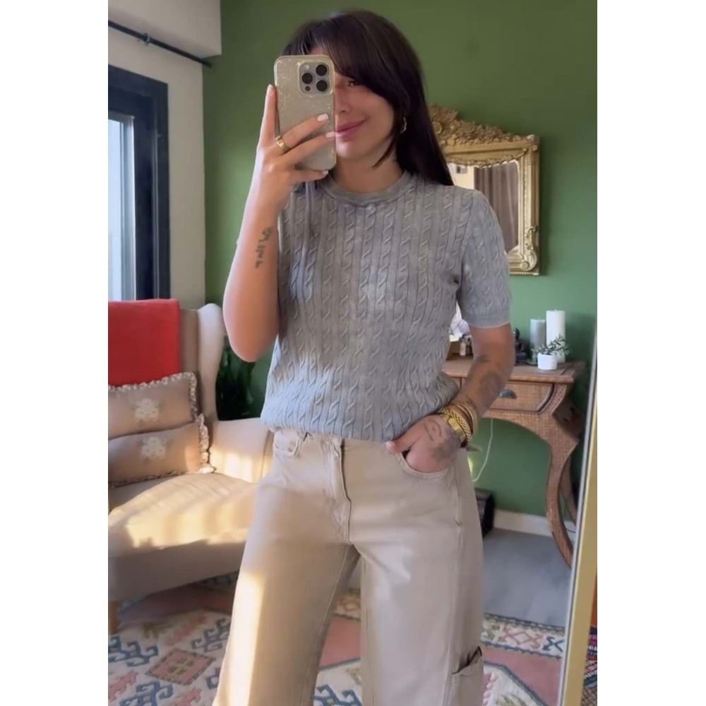 Yandan Cepli Kargo Model Plazzo Pantolon