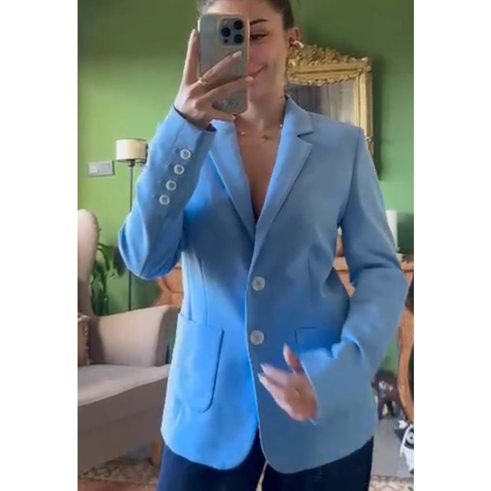 Mavi Blazer Ceket