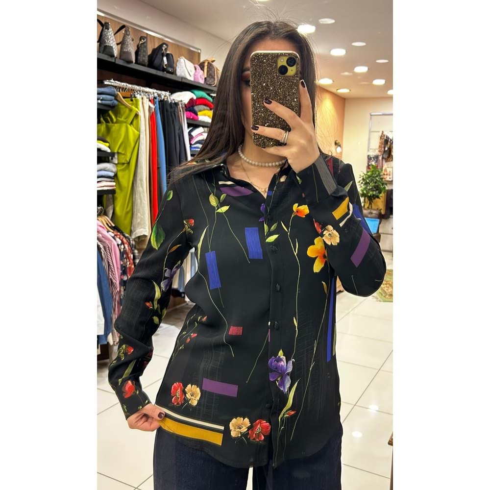 Çiçek Desenli Gömlek.