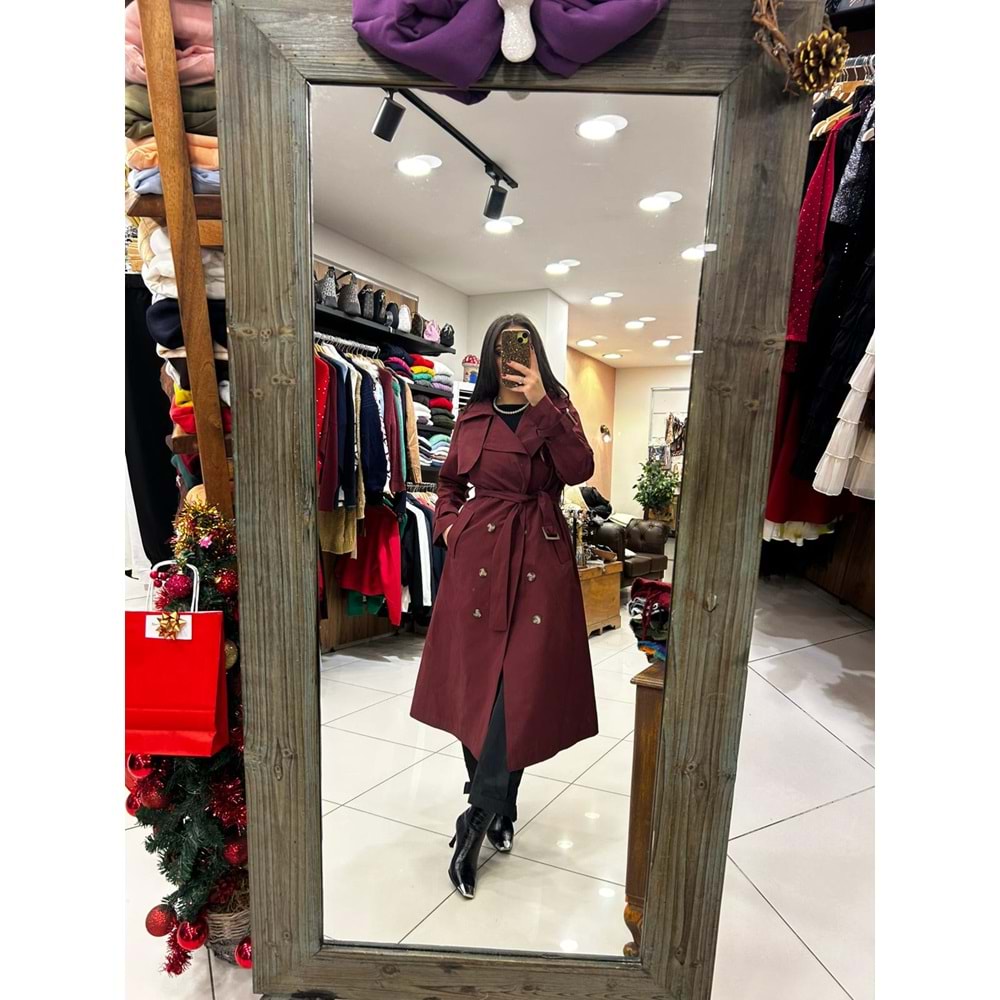 Pamuklu Trençkot Manşetli