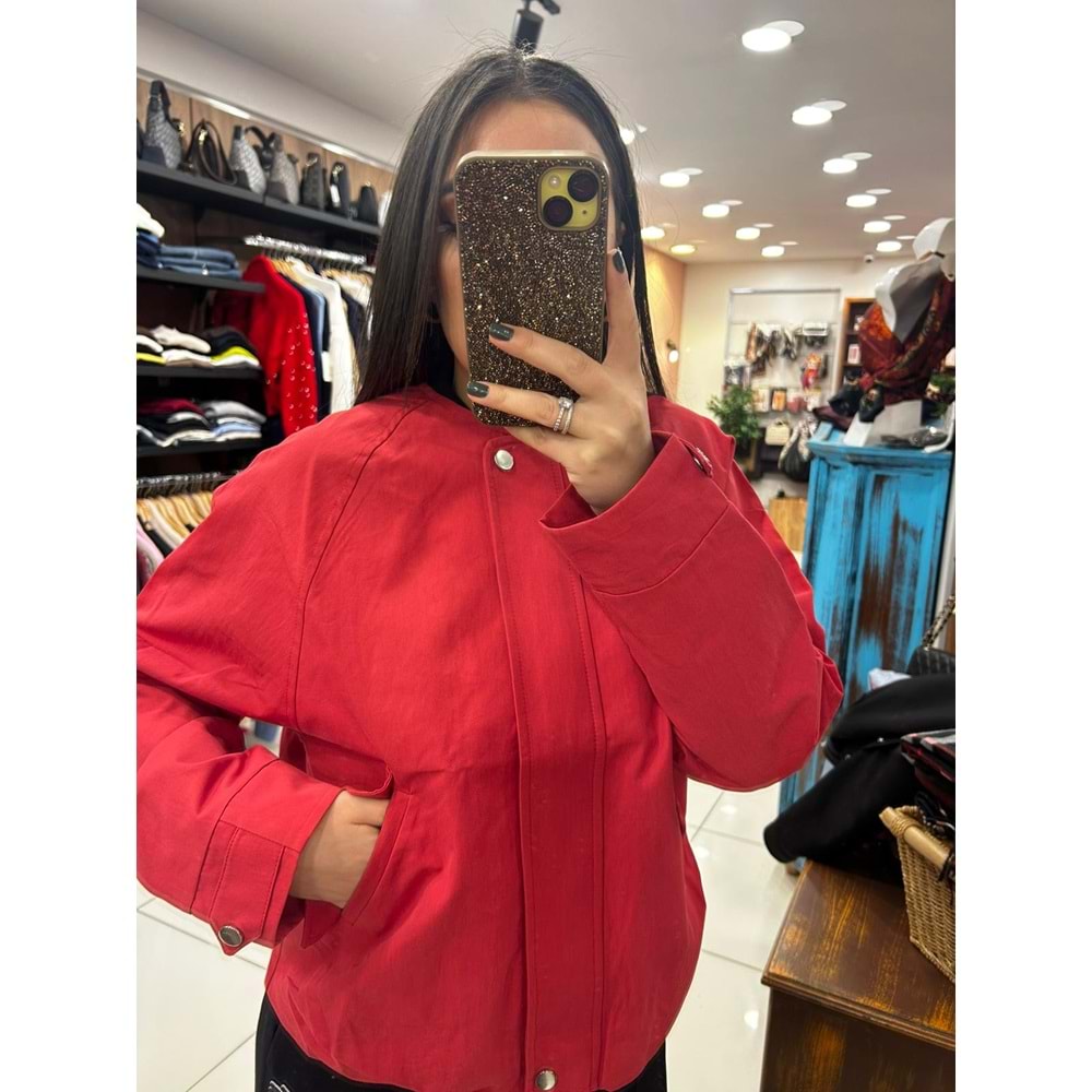 Bomber yakasız Mont