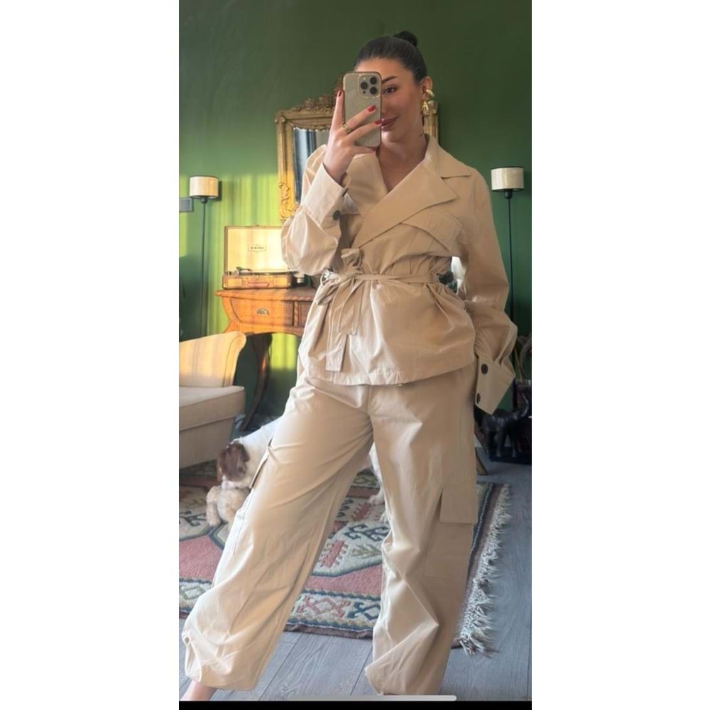 Kargo Pantolonlu Ceket Takım