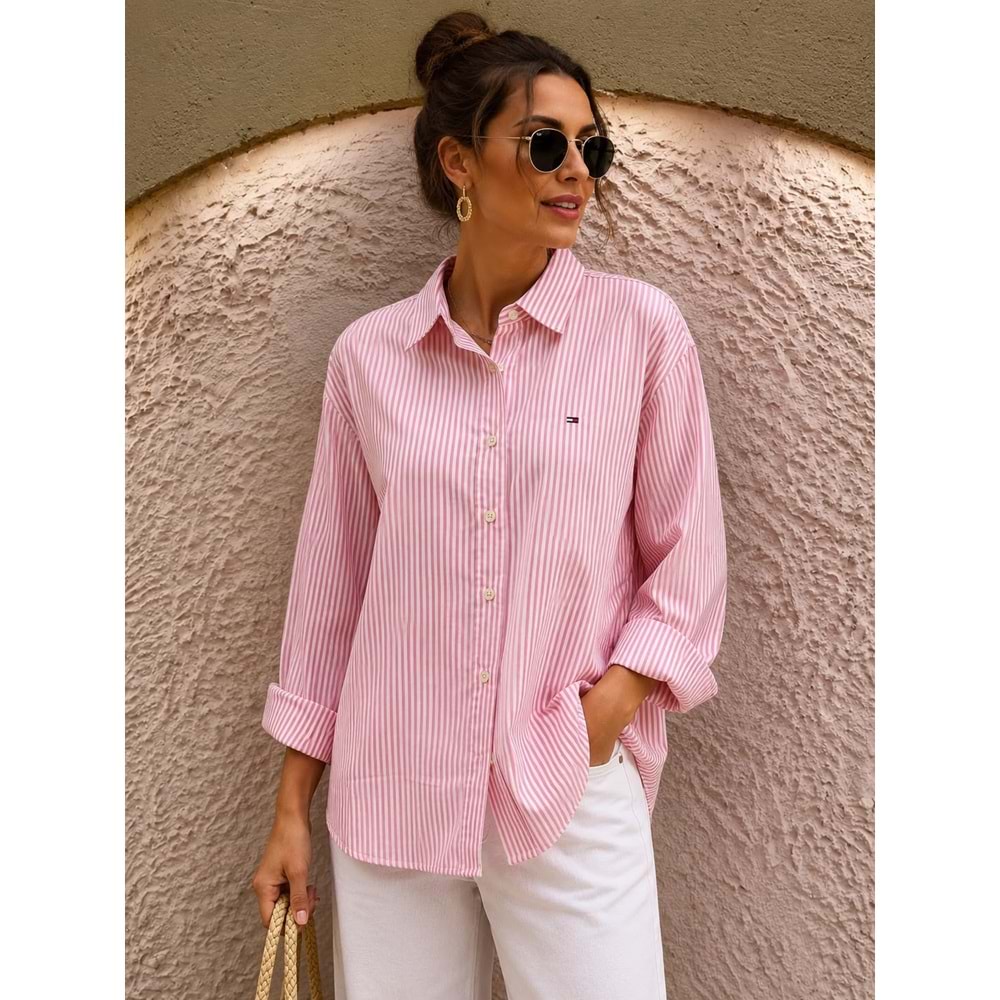 Çizgili Uzun Kol Gömlek