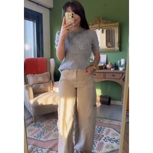 Yandan Cepli Kargo Model Plazzo Pantolon