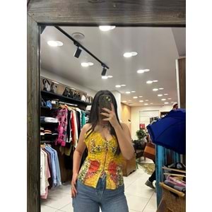 Önü Dantelli Şık Askılı Bluz