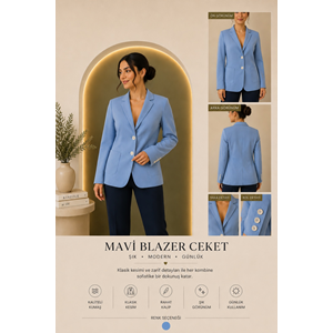 Mavi Blazer Ceket