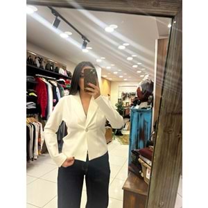 Pamuklu Tek Düğme Ceket