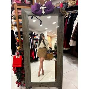 Süet Kısa Mini Etek