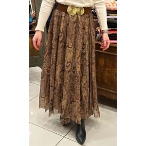 Şifon Asimetrik Dökümlü Etek