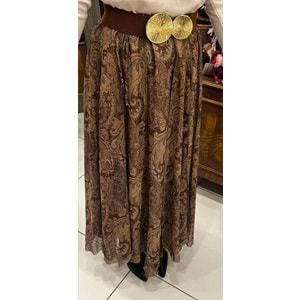 Şifon Asimetrik Dökümlü Etek