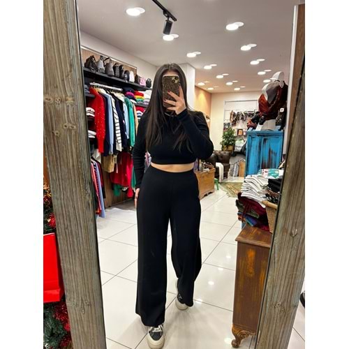 Lastikli Bol Paça Pantolon Alt