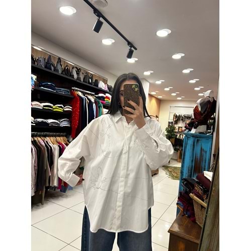 Pamuklu Zincir İşleme Gömlek