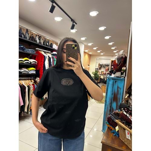 Bisiklet Yaka Önü İşli Tşhirt