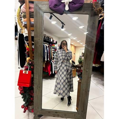 Ekose Desen Kaşe Etek