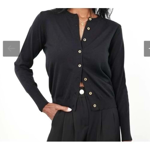 Pamuklu Önden Düğmeli Hırka