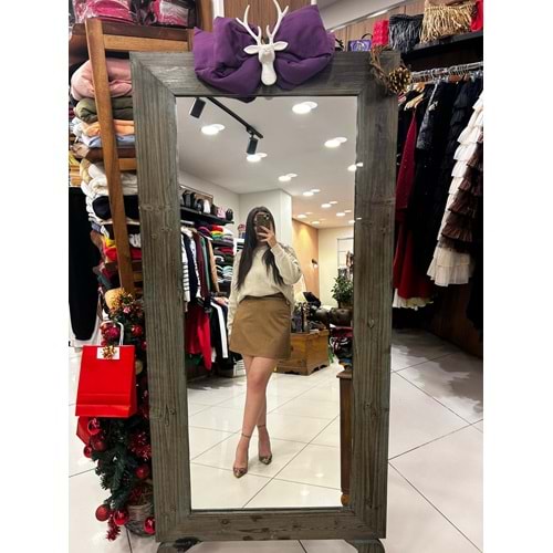 Süet Kısa Mini Etek