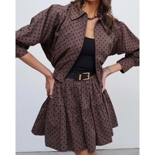 Puantiyeli Mini Etekli Takım