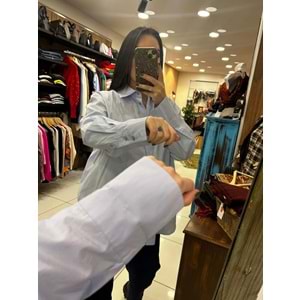 Uzun Kollu Owersize Gömlek