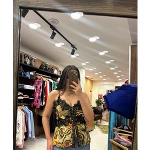 Önü Dantelli Şık Askılı Bluz