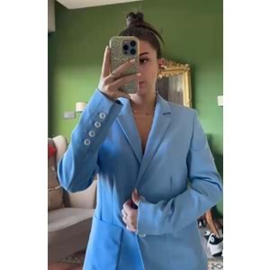 Mavi Blazer Ceket