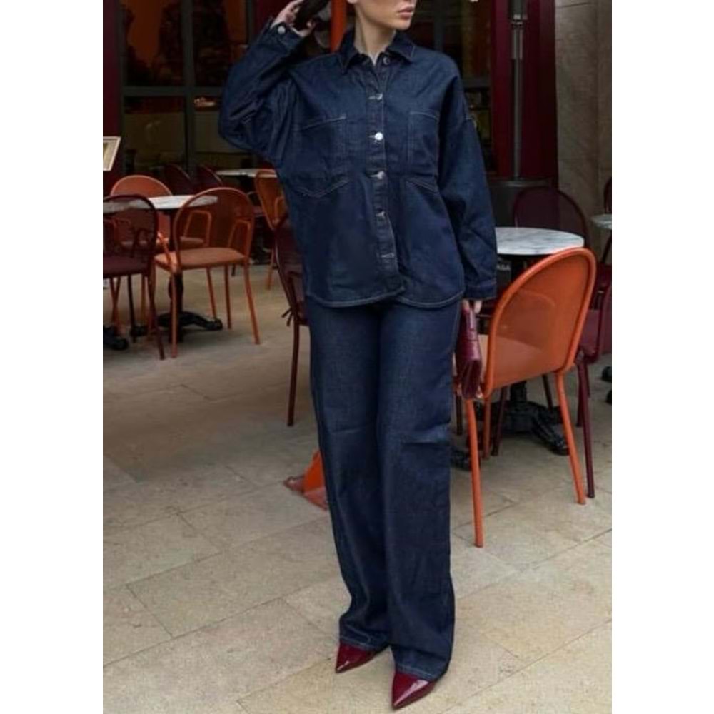Denim Kemerli Takım