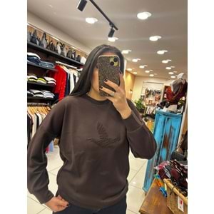 Uzun Kol Nakışlı Sweat