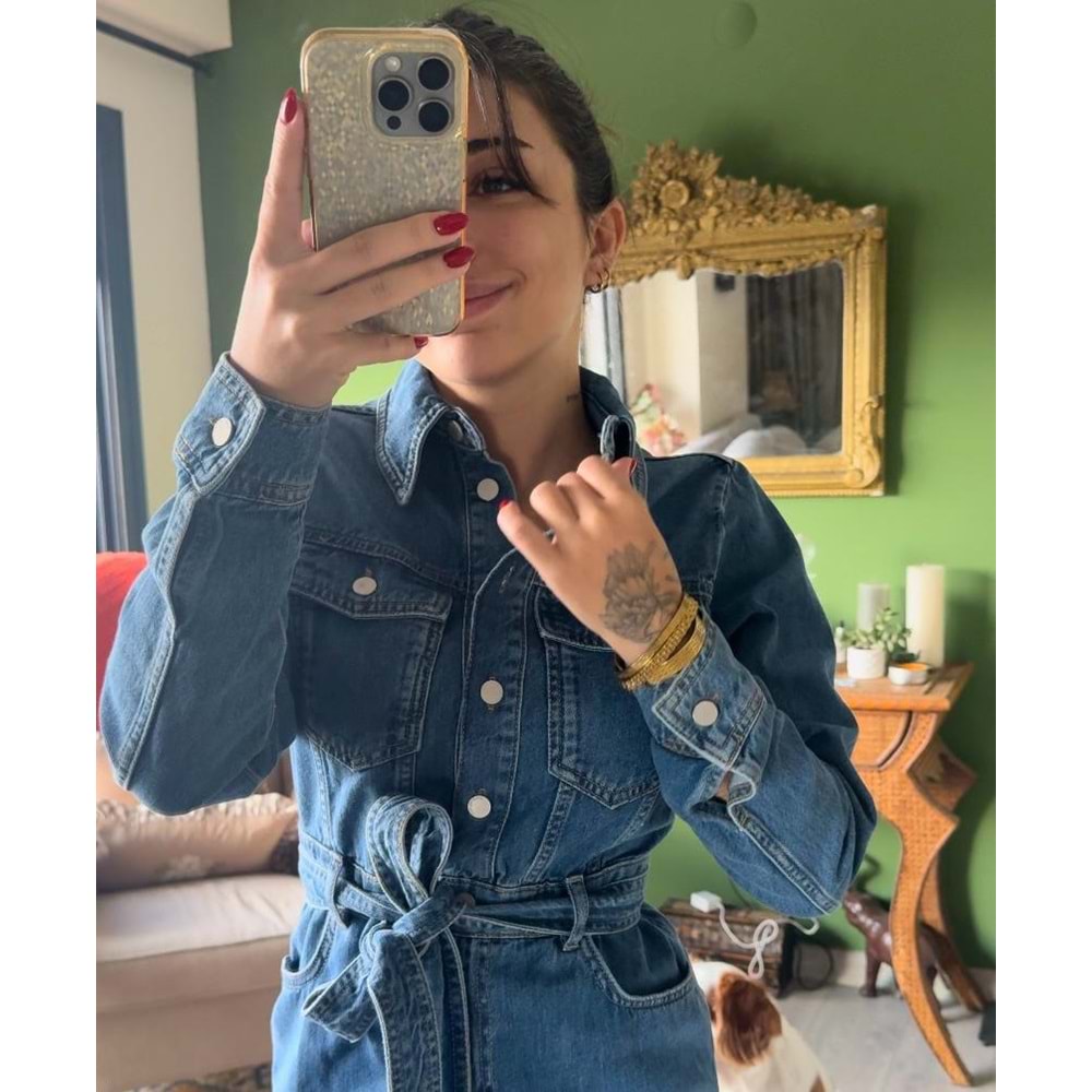 Jean Elbise Uzun Kol