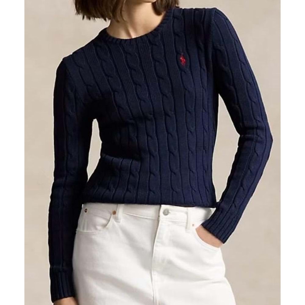 Bisiklet Yaka Saç örgü Kazak