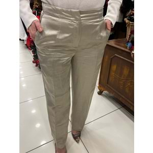 Bol Paça Dökümlü Saten Pantolon