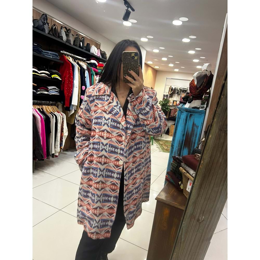 Pamuklu Desenli Trençkot