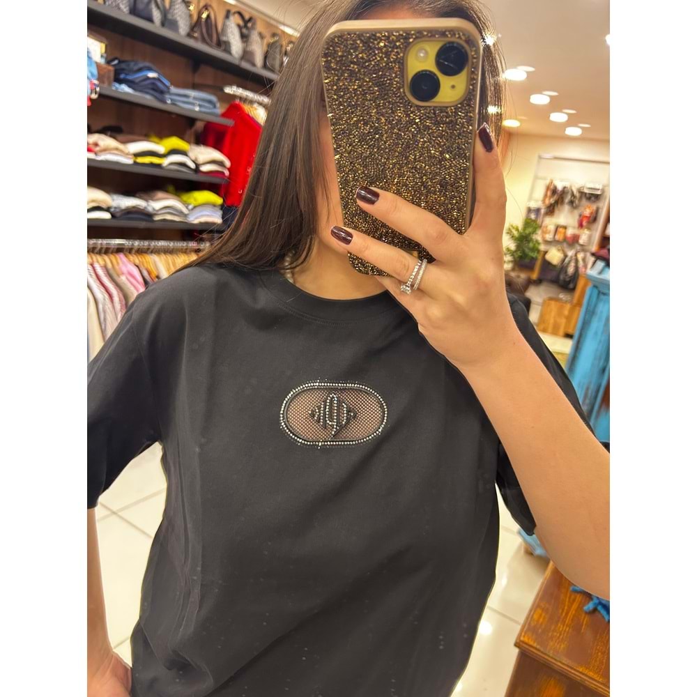 Bisiklet Yaka Önü İşli Tşhirt