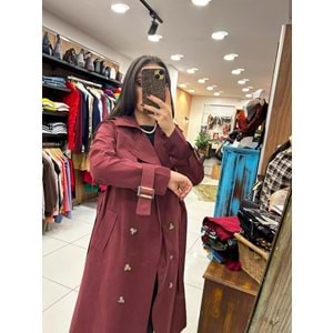 Pamuklu Trençkot Manşetli